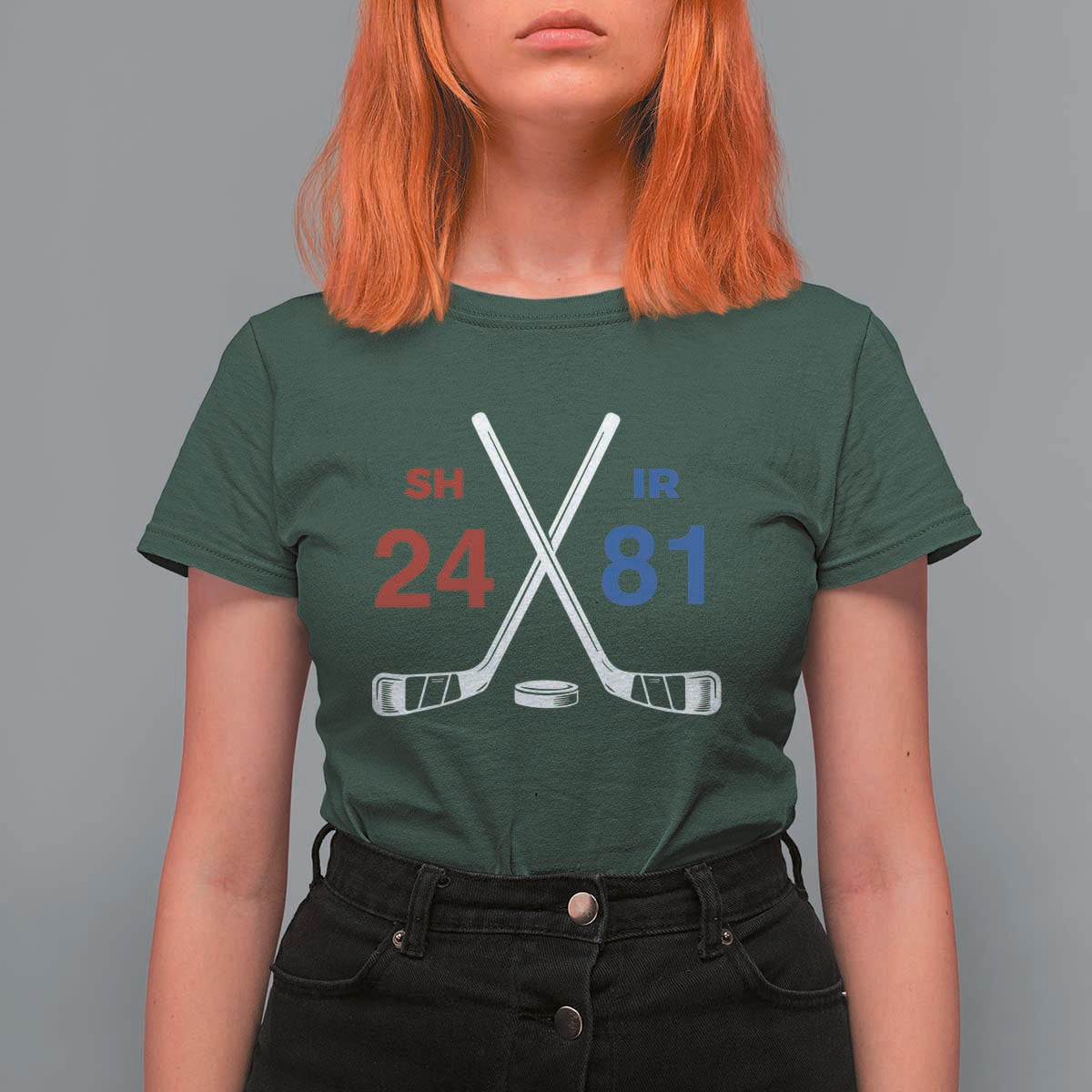Funny Romance Hockey T Shirt For Women 24 81 Numbers Sport Ice Hockey Team - Wonder Print Shop