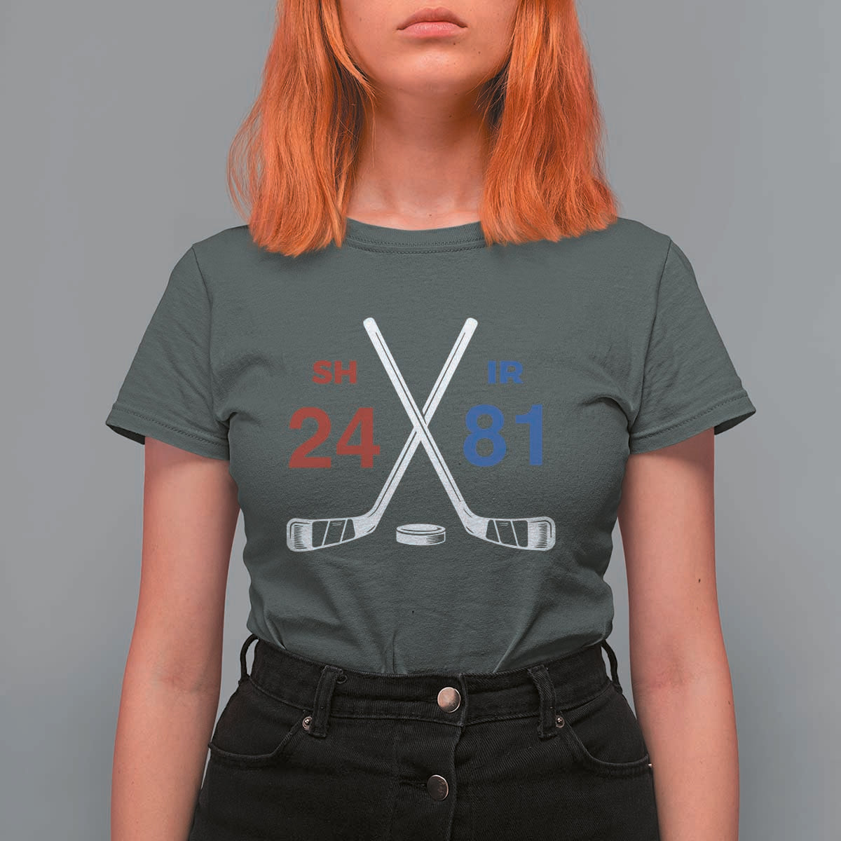 Funny Romance Hockey T Shirt For Women 24 81 Numbers Sport Ice Hockey Team - Wonder Print Shop