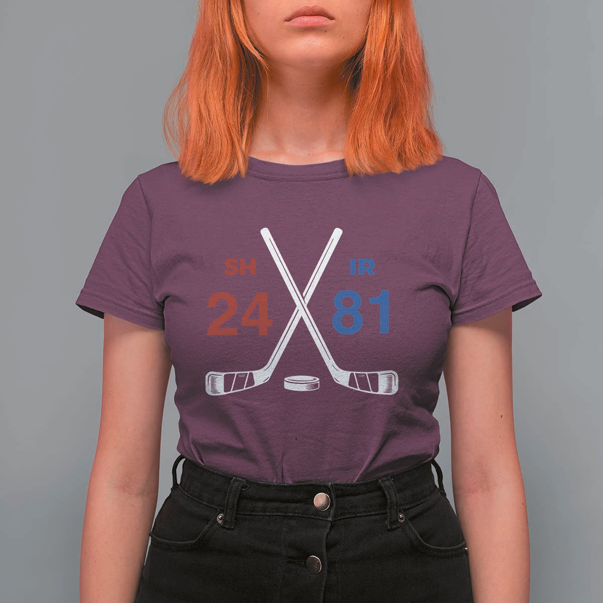 Funny Romance Hockey T Shirt For Women 24 81 Numbers Sport Ice Hockey Team - Wonder Print Shop