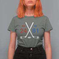 Funny Romance Hockey T Shirt For Women 24 81 Numbers Sport Ice Hockey Team - Wonder Print Shop