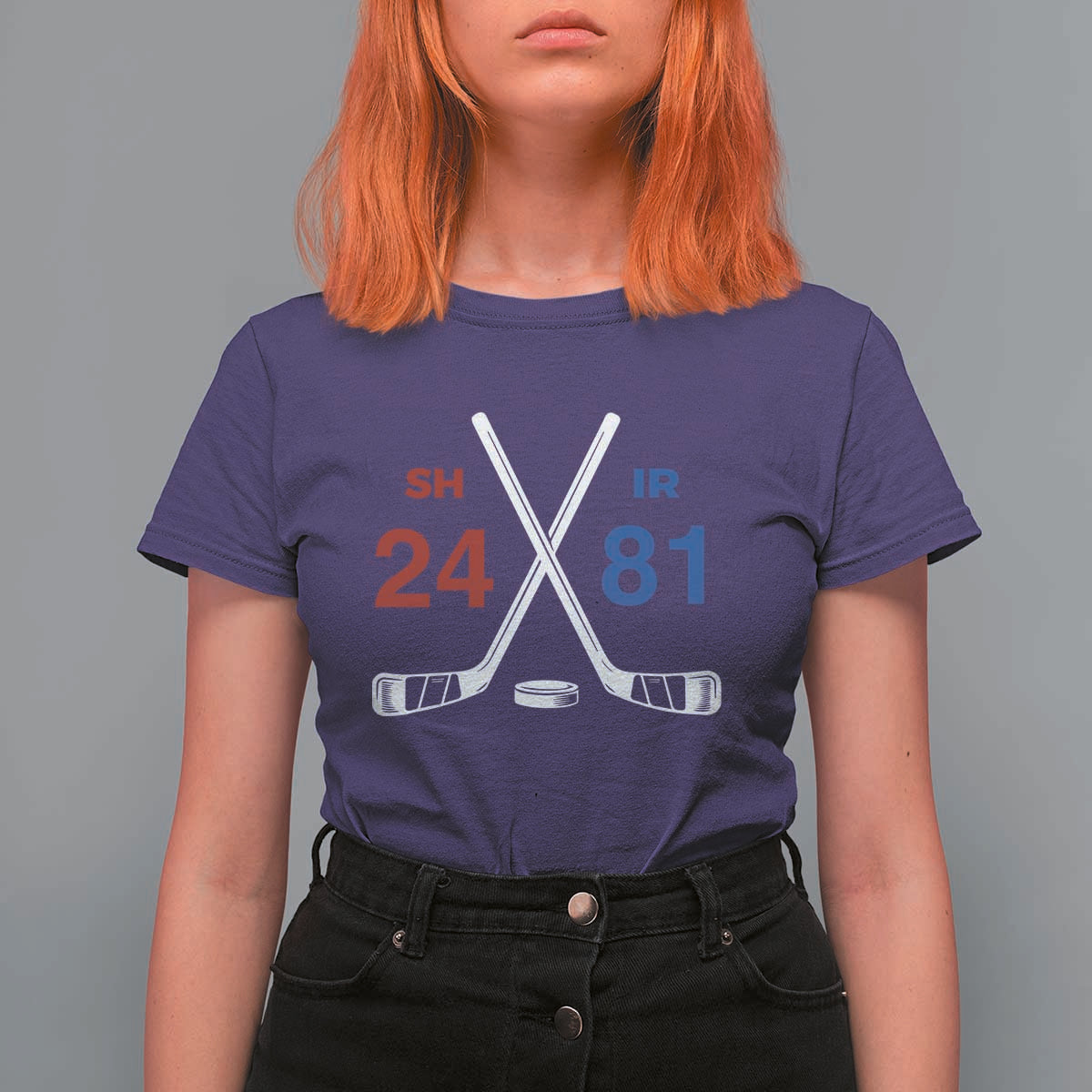 Funny Romance Hockey T Shirt For Women 24 81 Numbers Sport Ice Hockey Team - Wonder Print Shop