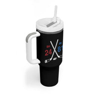 Funny Romance Hockey Tumbler With Handle 24 81 Numbers Sport Ice Hockey Team - Wonder Print Shop