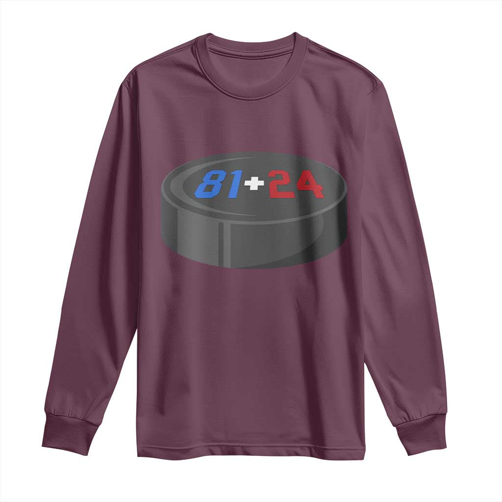 Funny Romance Hockey Lover Long Sleeve Shirt 24 81 Jersey Numbers Sport - Wonder Print Shop