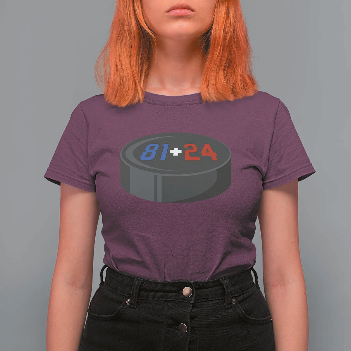 Funny Romance Hockey Lover T Shirt For Women 24 81 Jersey Numbers Sport - Wonder Print Shop