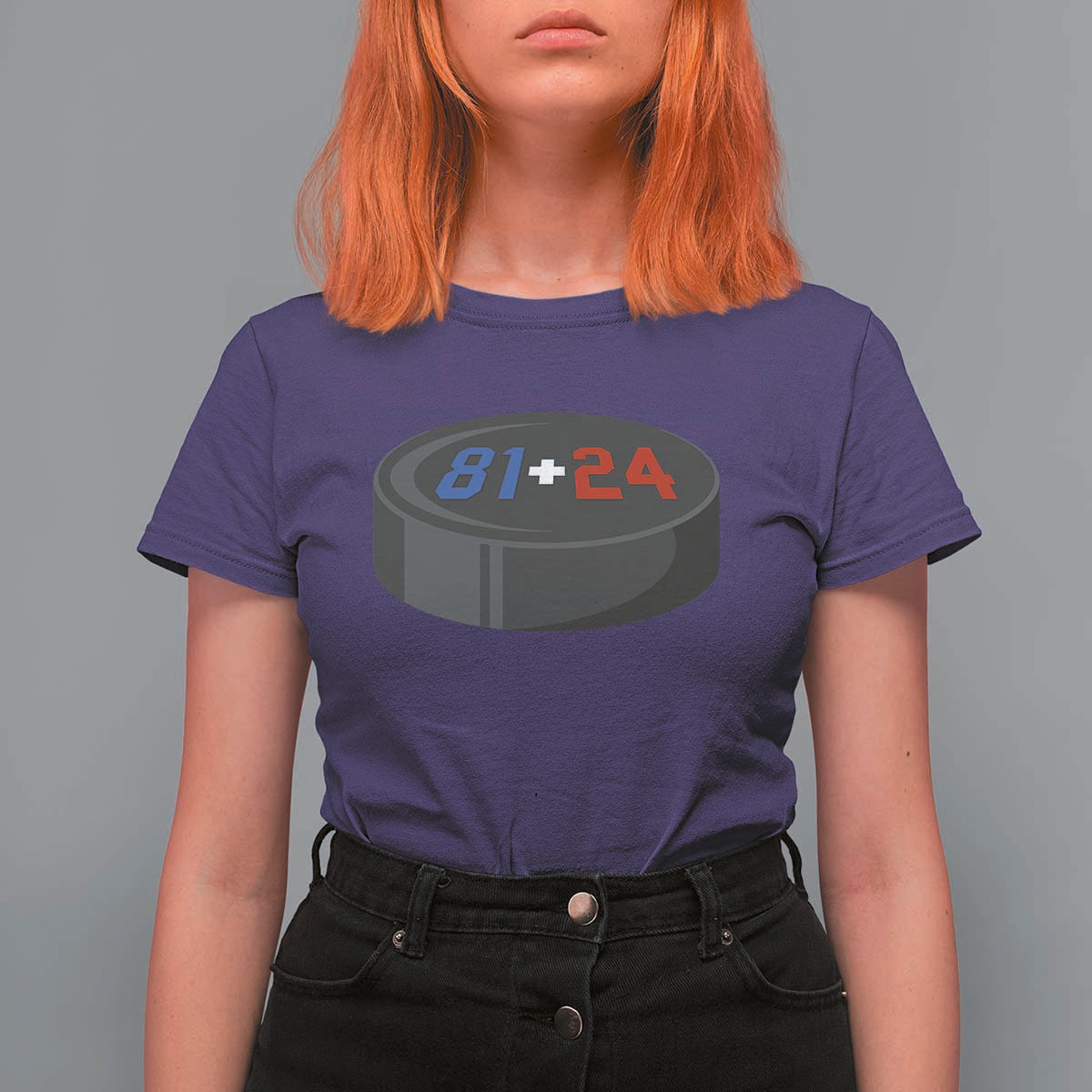 Funny Romance Hockey Lover T Shirt For Women 24 81 Jersey Numbers Sport - Wonder Print Shop