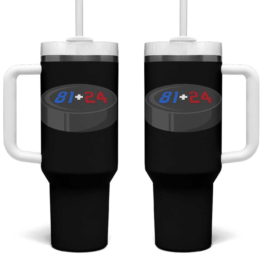 Funny Romance Hockey Lover Tumbler With Handle 24 81 Jersey Numbers Sport - Wonder Print Shop