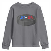 Funny Romance Hockey Lover Youth Sweatshirt 24 81 Jersey Numbers Sport - Wonder Print Shop