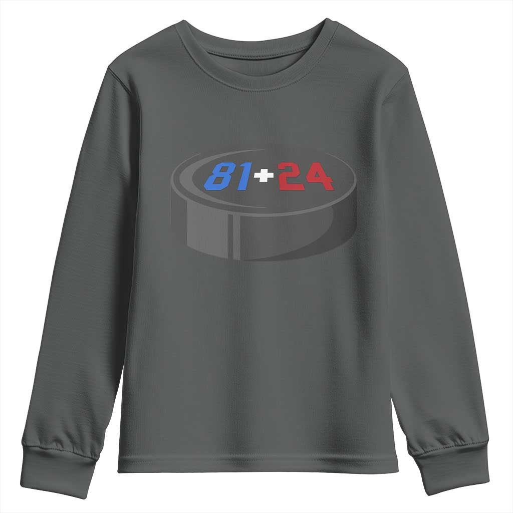 Funny Romance Hockey Lover Youth Sweatshirt 24 81 Jersey Numbers Sport - Wonder Print Shop