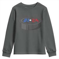 Funny Romance Hockey Lover Youth Sweatshirt 24 81 Jersey Numbers Sport - Wonder Print Shop
