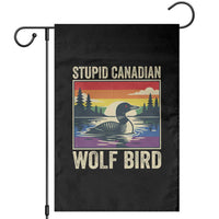 Stupid Canadian Wolf Bird Garden Flag Funny Common Loon Meme LGBT Hockey - Wonder Print Shop