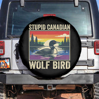 Stupid Canadian Wolf Bird Spare Tire Cover Funny Common Loon Meme LGBT Hockey - Wonder Print Shop