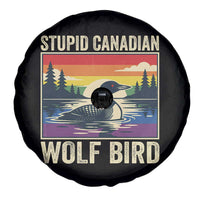 Stupid Canadian Wolf Bird Spare Tire Cover Funny Common Loon Meme LGBT Hockey - Wonder Print Shop