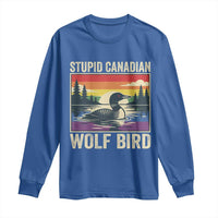 Stupid Canadian Wolf Bird Long Sleeve Shirt Funny Common Loon Meme LGBT Hockey - Wonder Print Shop