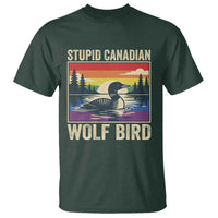 Stupid Canadian Wolf Bird T Shirt Funny Common Loon Meme LGBT Hockey - Wonder Print Shop