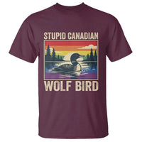 Stupid Canadian Wolf Bird T Shirt Funny Common Loon Meme LGBT Hockey - Wonder Print Shop