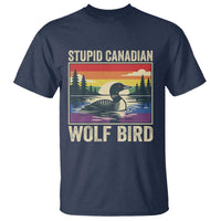 Stupid Canadian Wolf Bird T Shirt Funny Common Loon Meme LGBT Hockey - Wonder Print Shop