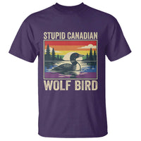 Stupid Canadian Wolf Bird T Shirt Funny Common Loon Meme LGBT Hockey - Wonder Print Shop