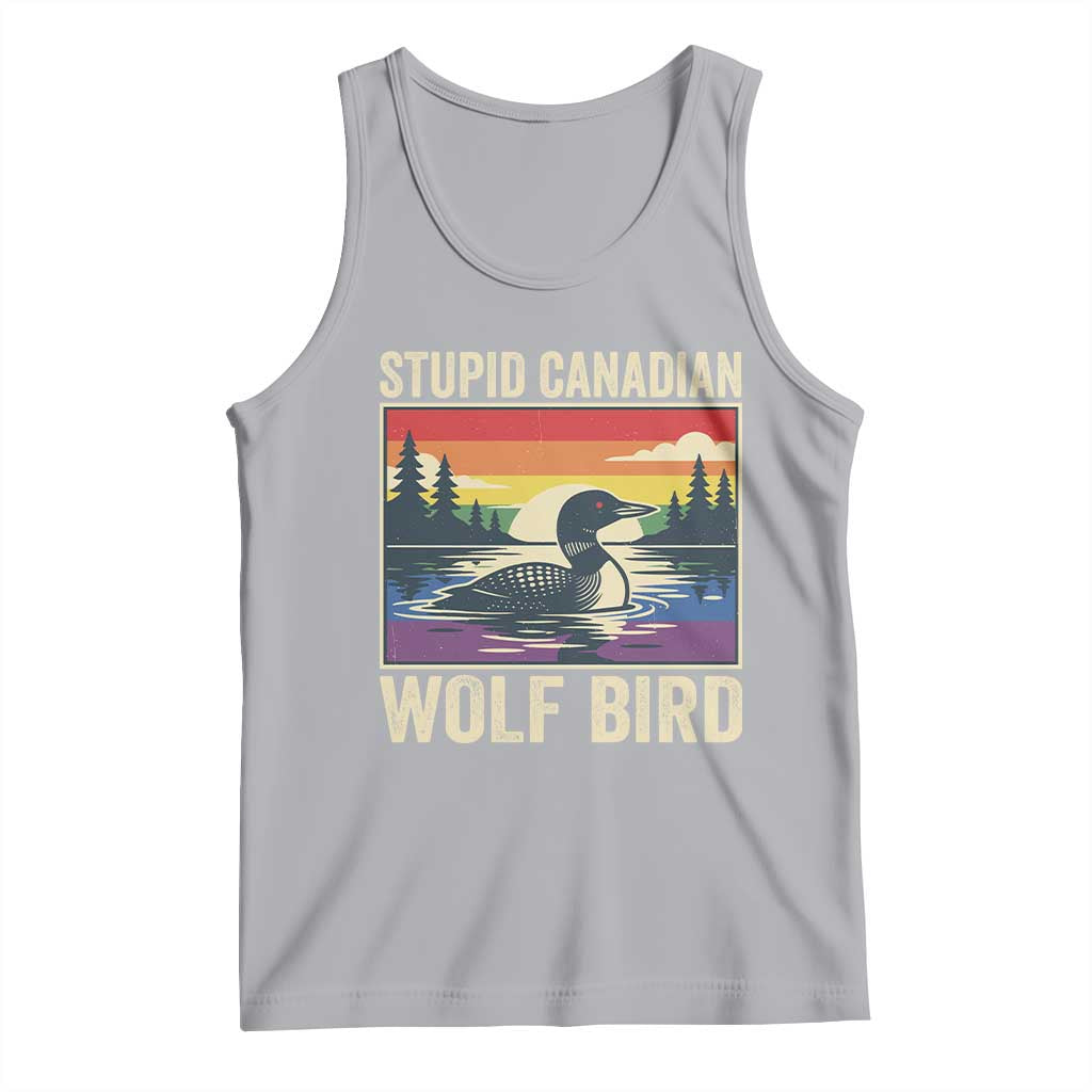 Stupid Canadian Wolf Bird Tank Top Funny Common Loon Meme LGBT Hockey - Wonder Print Shop