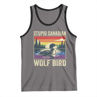 Stupid Canadian Wolf Bird Tank Top Funny Common Loon Meme LGBT Hockey - Wonder Print Shop