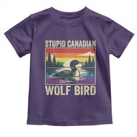 Stupid Canadian Wolf Bird Toddler T Shirt Funny Common Loon Meme LGBT Hockey - Wonder Print Shop
