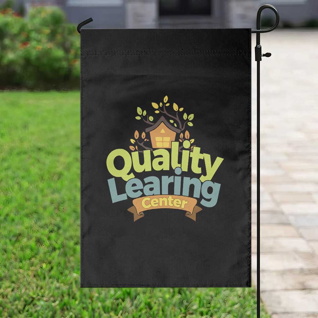 Funny Day Care Garden Flag Quality Learing Center Learning School Quote - Wonder Print Shop