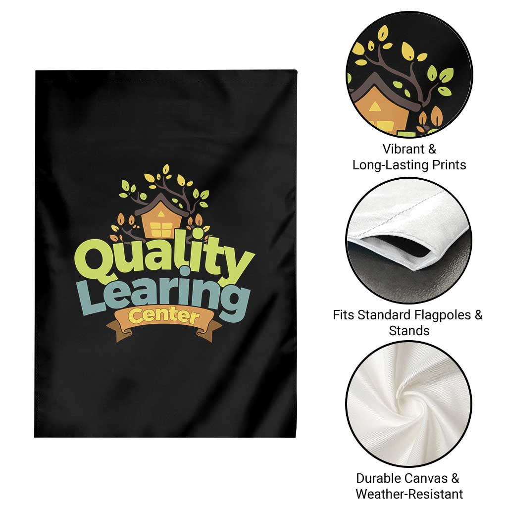 Funny Day Care Garden Flag Quality Learing Center Learning School Quote - Wonder Print Shop