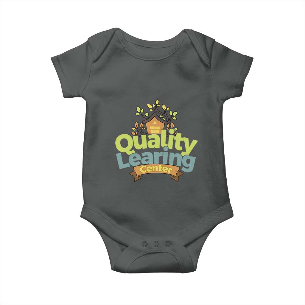 Funny Day Care Baby Onesie Quality Learing Center Learning School Quote - Wonder Print Shop