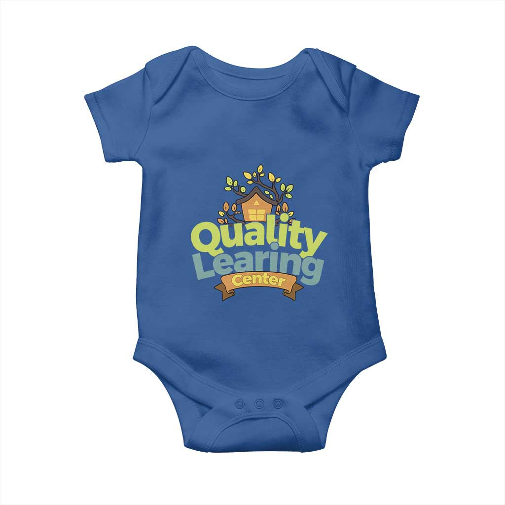 Funny Day Care Baby Onesie Quality Learing Center Learning School Quote - Wonder Print Shop