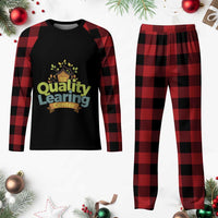 Funny Day Care Plaid Pajama Set Quality Learing Center Learning School Quote - Wonder Print Shop