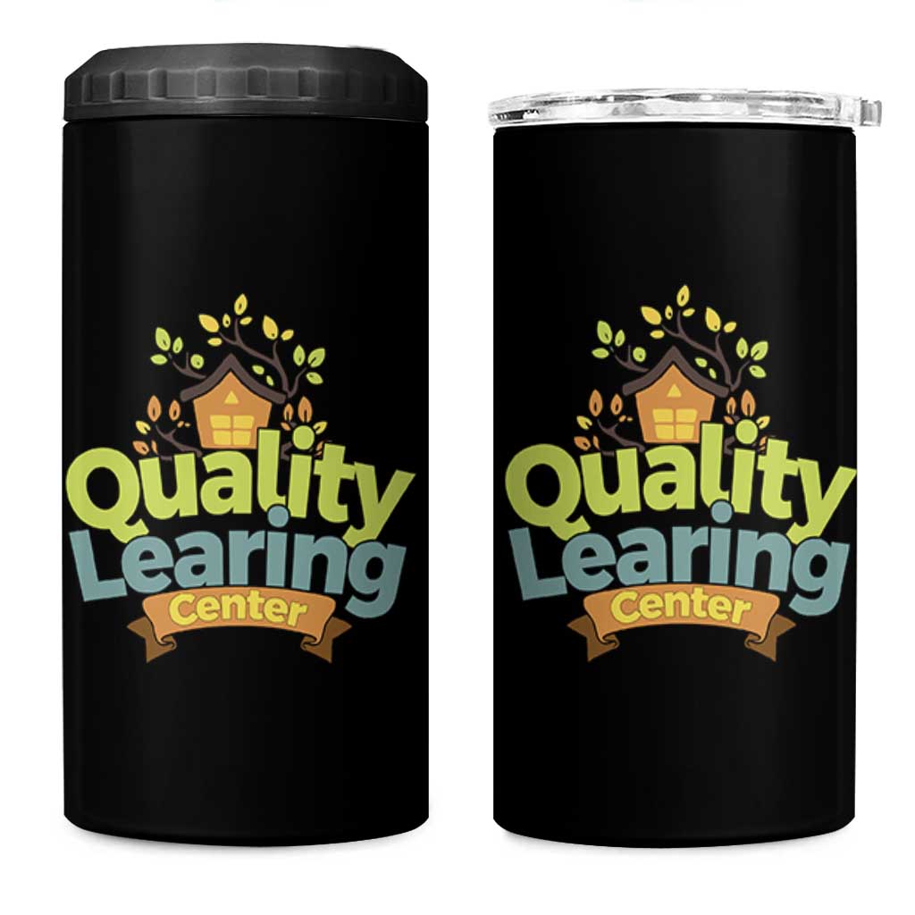 Funny Day Care 4 in 1 Can Cooler Tumbler Quality Learing Center Learning School Quote - Wonder Print Shop