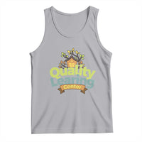 Funny Day Care Tank Top Quality Learing Center Learning School Quote - Wonder Print Shop