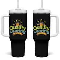 Funny Day Care Tumbler With Handle Quality Learing Center Learning School Quote - Wonder Print Shop