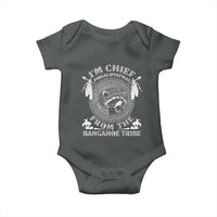 I Am Chief Pokalotatwat From The Bangahoe Tribe Baby Onesie Funny Indigenous Native Raccoon