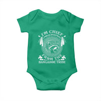 I Am Chief Pokalotatwat From The Bangahoe Tribe Baby Onesie Funny Indigenous Native Raccoon