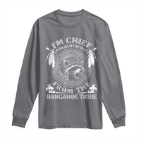 I Am Chief Pokalotatwat From The Bangahoe Tribe Long Sleeve Shirt Funny Indigenous Native Raccoon