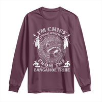 I Am Chief Pokalotatwat From The Bangahoe Tribe Long Sleeve Shirt Funny Indigenous Native Raccoon