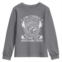 I Am Chief Pokalotatwat From The Bangahoe Tribe Youth Sweatshirt Funny Indigenous Native Raccoon
