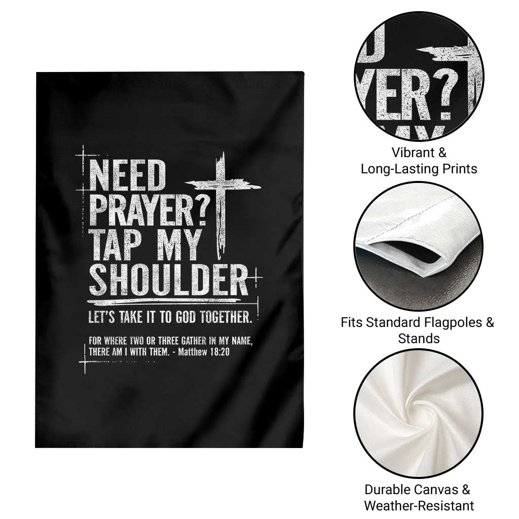 Need Prayer Tap My Shoulder Bible Verse Christian Garden Flag