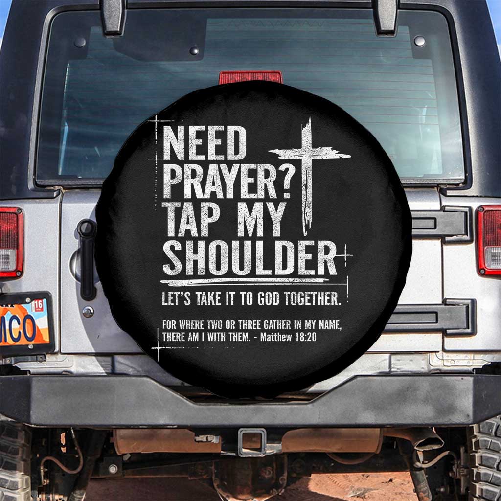 Need Prayer Tap My Shoulder Bible Verse Christian Spare Tire Cover