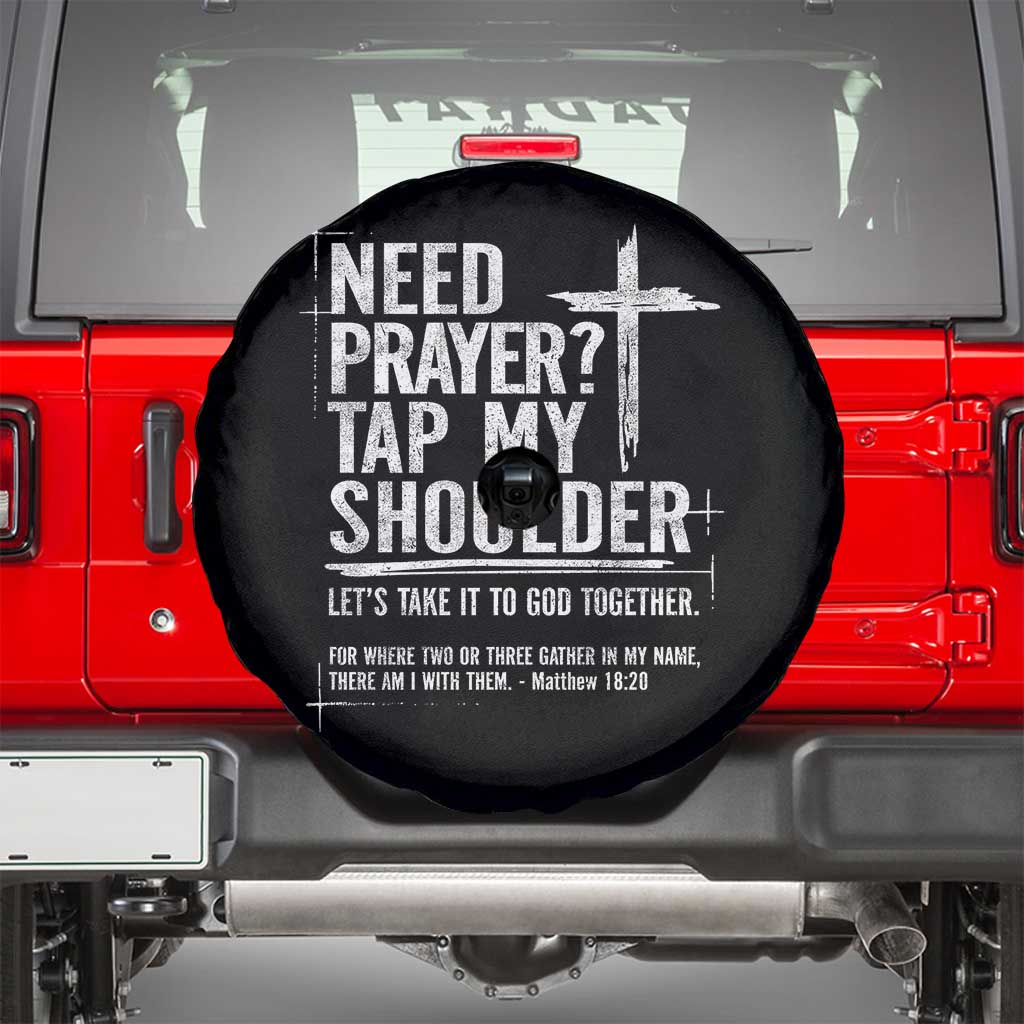 Need Prayer Tap My Shoulder Bible Verse Christian Spare Tire Cover