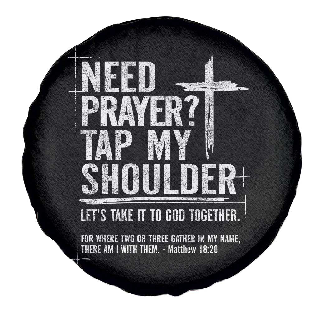 Need Prayer Tap My Shoulder Bible Verse Christian Spare Tire Cover