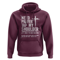 Need Prayer Tap My Shoulder Bible Verse Christian Hoodie