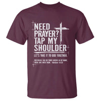 Need Prayer Tap My Shoulder Bible Verse Christian T Shirt