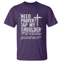 Need Prayer Tap My Shoulder Bible Verse Christian T Shirt