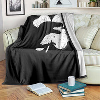 Funny St Patricks Day Dinosaur Shamrock Throw Blanket