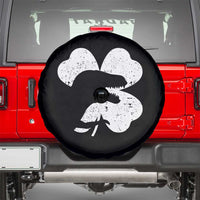 Funny St Patricks Day Dinosaur Shamrock Spare Tire Cover