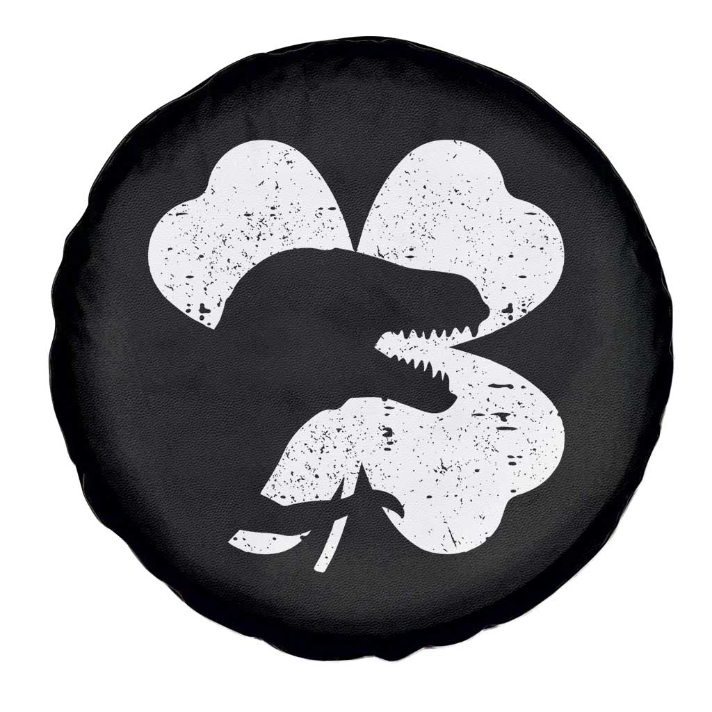Funny St Patricks Day Dinosaur Shamrock Spare Tire Cover
