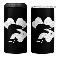 Funny St Patricks Day Dinosaur Shamrock 4 in 1 Can Cooler Tumbler