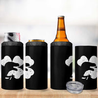 Funny St Patricks Day Dinosaur Shamrock 4 in 1 Can Cooler Tumbler