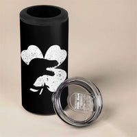 Funny St Patricks Day Dinosaur Shamrock 4 in 1 Can Cooler Tumbler